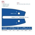 Barra per motosega Maya passo 3-8 spessore 1.3 mm da 50 maglie