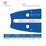 Barra per motosega Maya passo 3-8 spessore 1.5 mm da 60 maglie attacco da 9