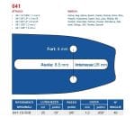 Barra per motosega Maya passo 3-8 spessore 1,3 mm da 40 maglie