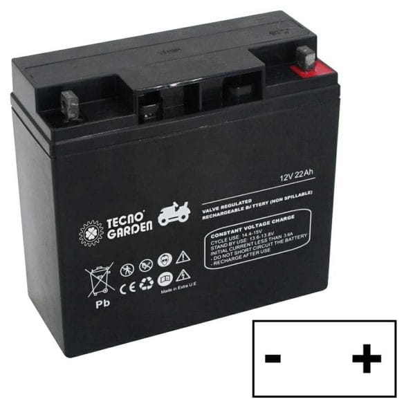 Batterie per trattorini 12V 18Ah con polo positivo a DX