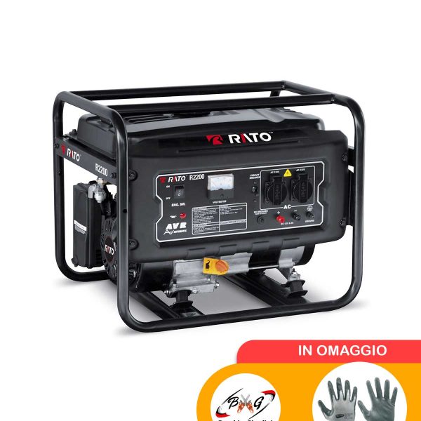 Generatore di corrente Rato da 2.2 kW con motore a benzina da 212 cc