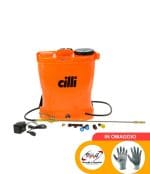Pompa irroratrice a spalla a batteria Cilli da 16 Lt con lancia in ottone