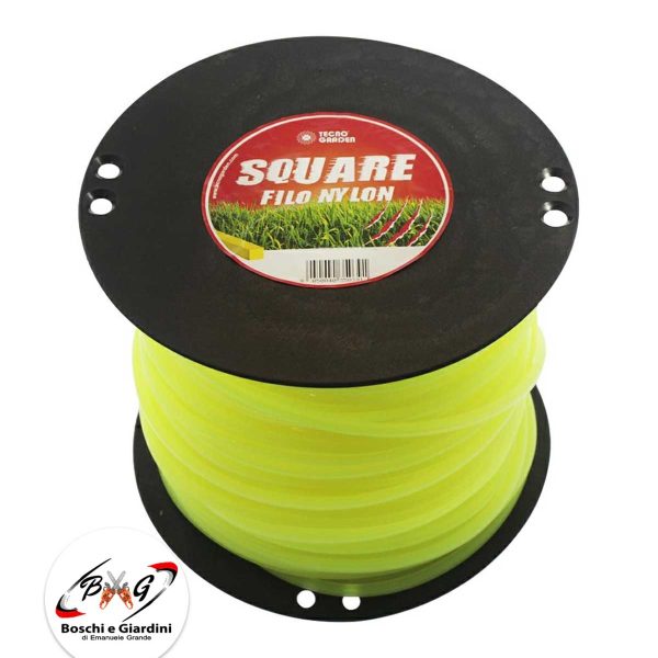 Rotolo filo per decespugliatore da 2Kg quadrato da 3.3 mm-Lunghezza 190 mt