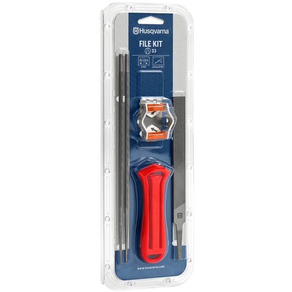 Set Lime 325 Husqvarna con tondini 4.8 mm lima piatta manico e riscontro
