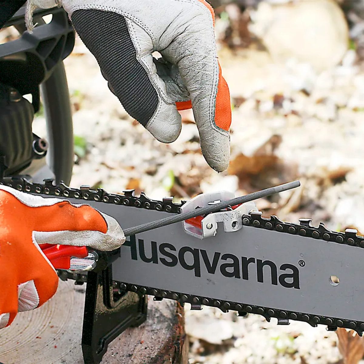 Supporto per Affilatura Catene Motosega originale Husqvarna in acciaio Forgiato - immagine 3