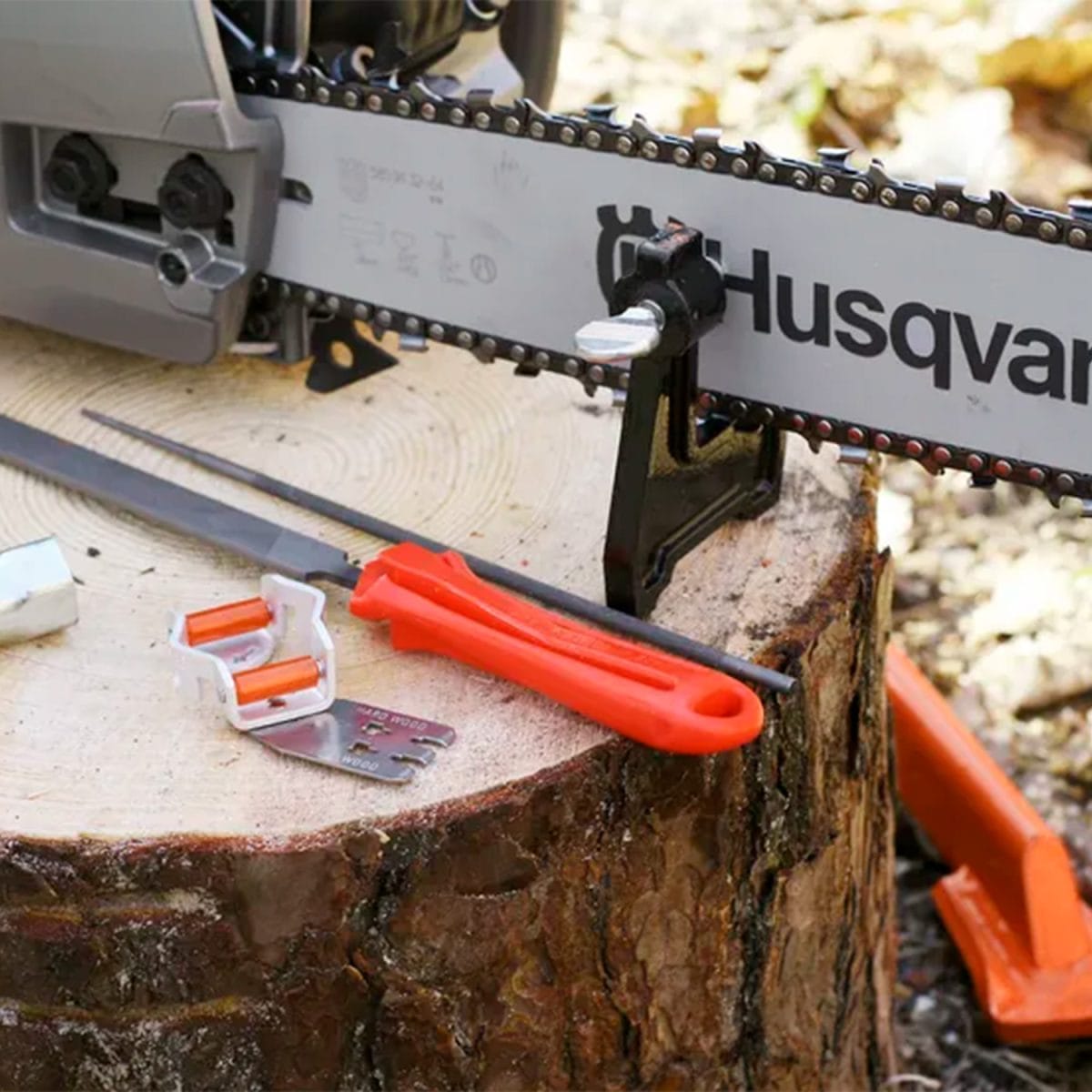 Supporto per Affilatura Catene Motosega originale Husqvarna in acciaio Forgiato - immagine 4