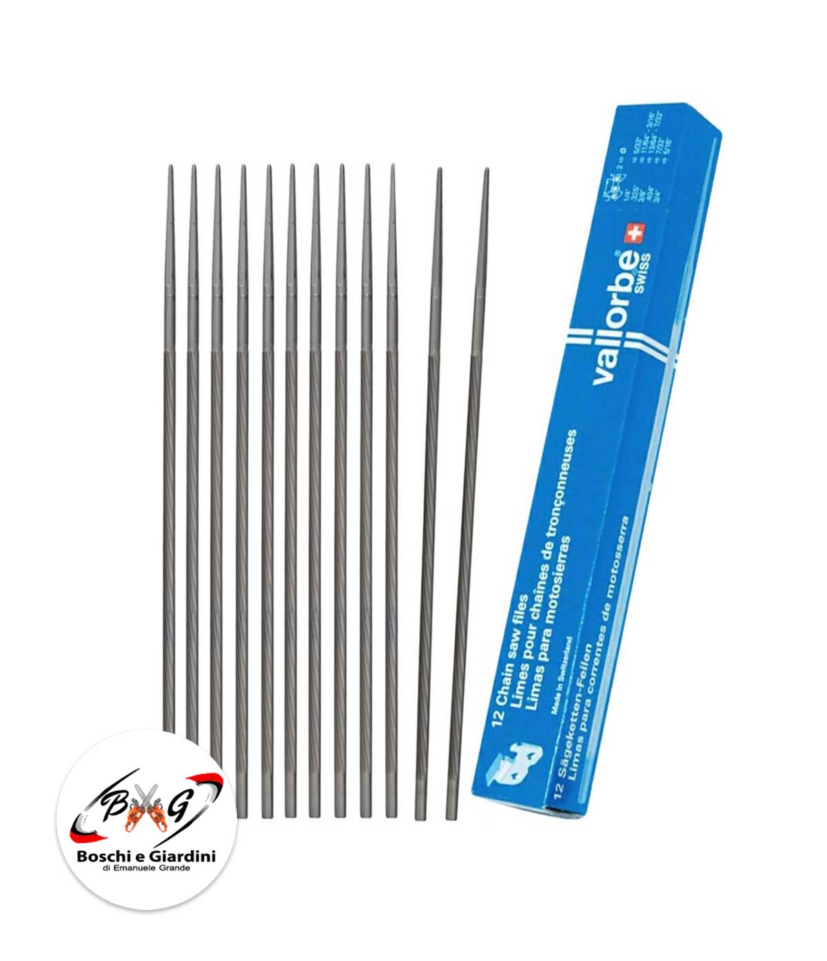 Tondino 1 Pz Vallorbe per affilare catene motosega 5/32 4,0mm