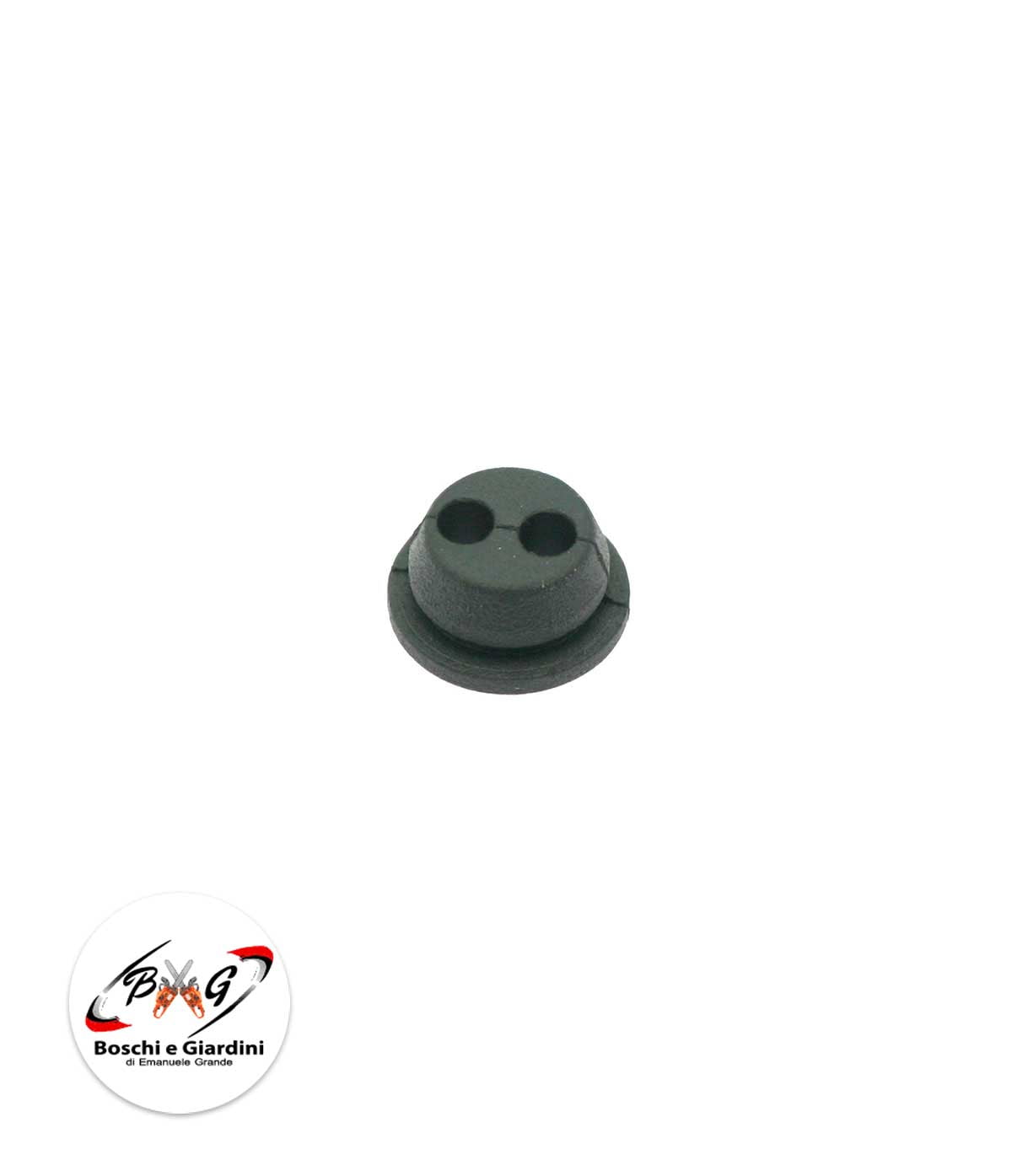 Gommino-passatubi-a-2-fori-per-decespugliatori-con-sede-diametro-da-14.8-mm Gommino passatubi a 2 fori per decespugliatori con sede diametro da 14.8 mm - immagine 1