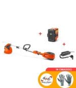 Decespugliatore a batteria Husqvarna + batteria Bli10 e caricabatterie QC80