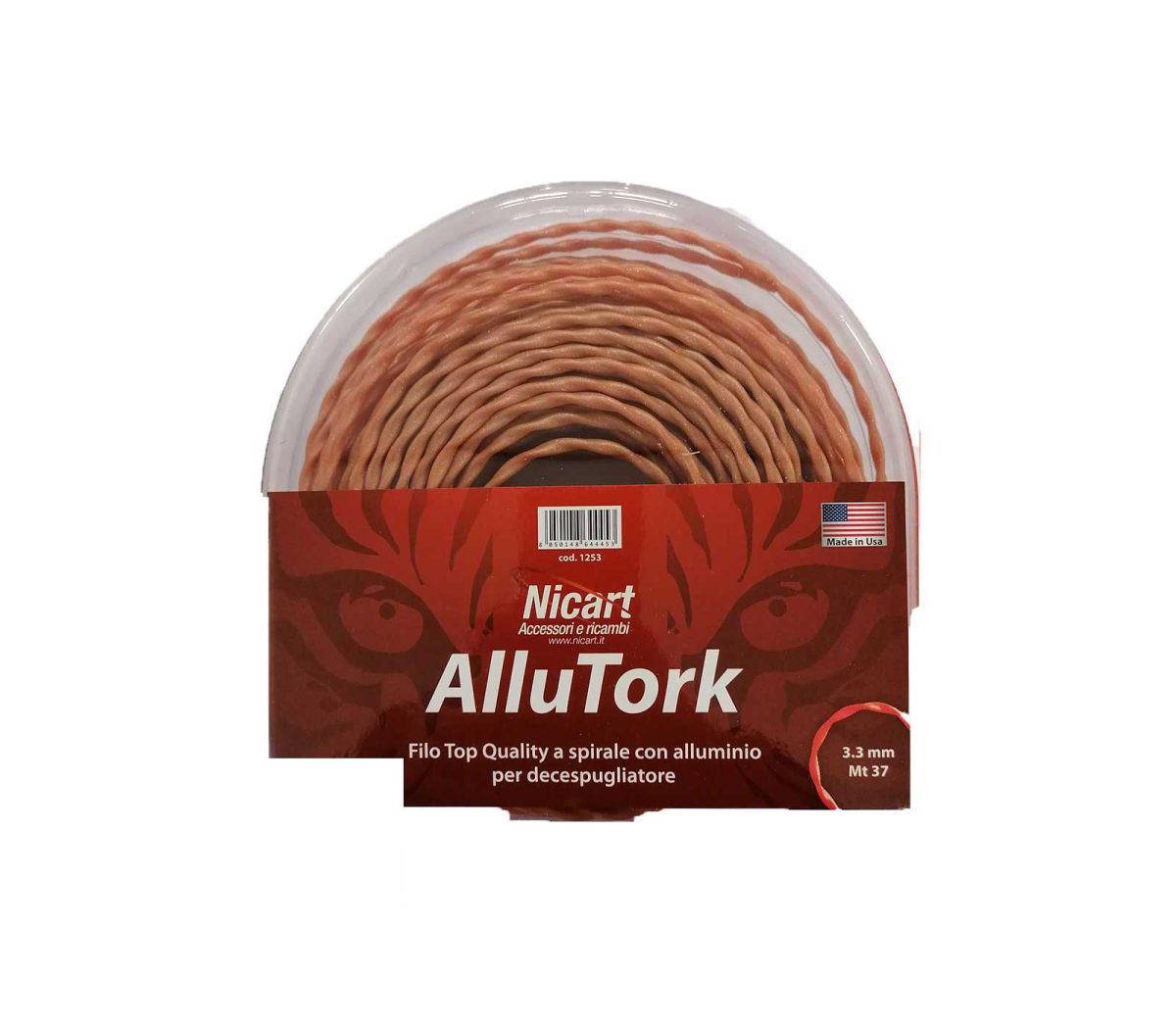 Filo Allu Tork a spirale con alluminio per decespugliatore da 3.3 mm da 37 mt - immagine 2