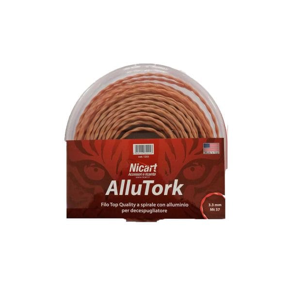 Filo Allu Tork a spirale con alluminio per decespugliatore da 3.3 mm da 37 mt