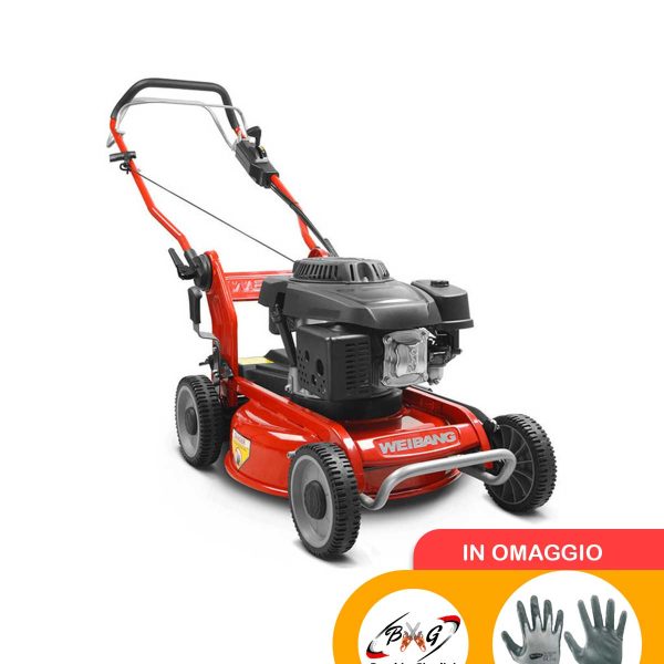 Rasaerba trazionato Weibang con taglio mulching e piatto da 46 cm