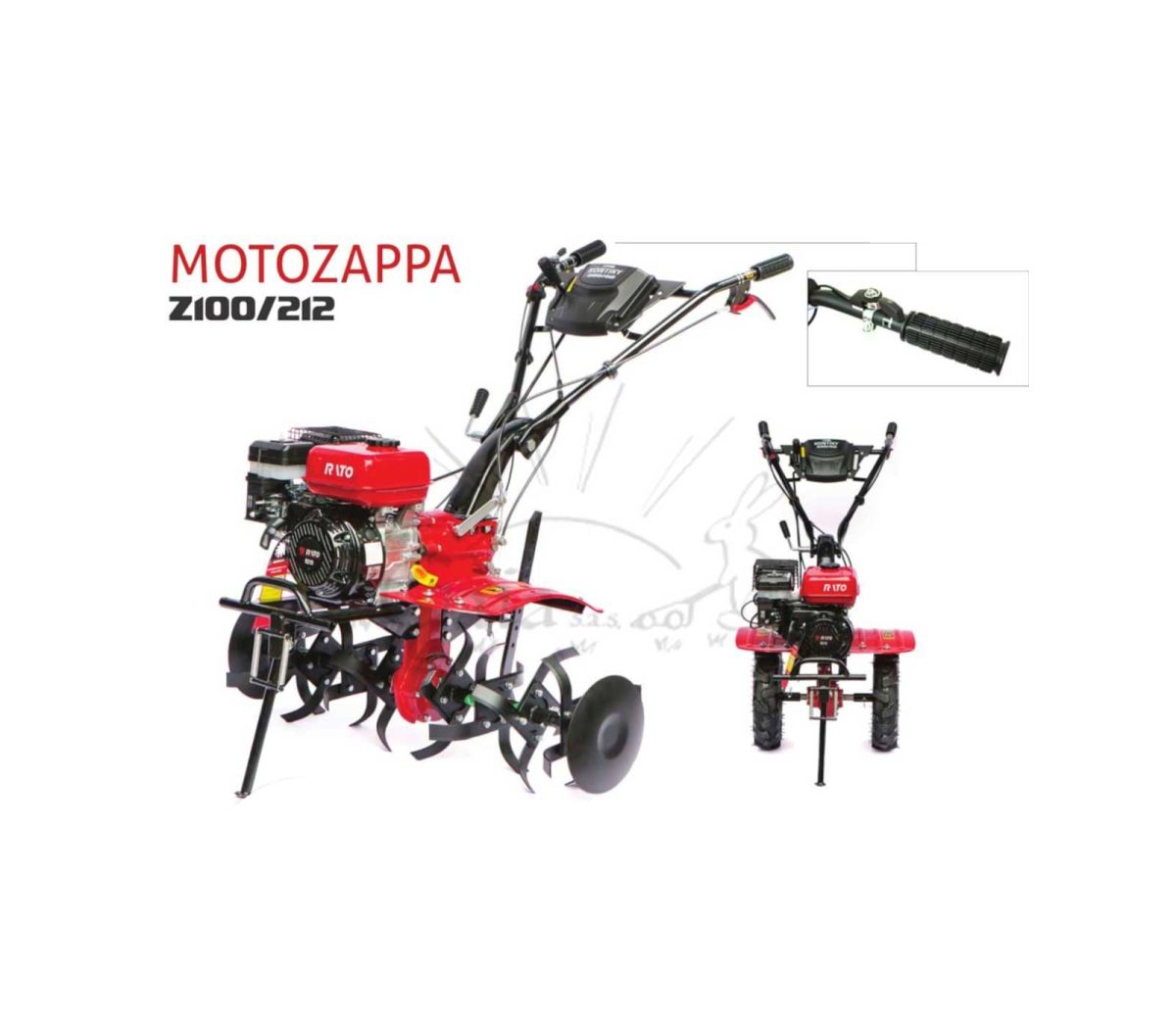 Motozappa Kontiky Z100/212 con motore Rato e fresa da 97cm -RUOTE IN OMAGGIO - immagine 2