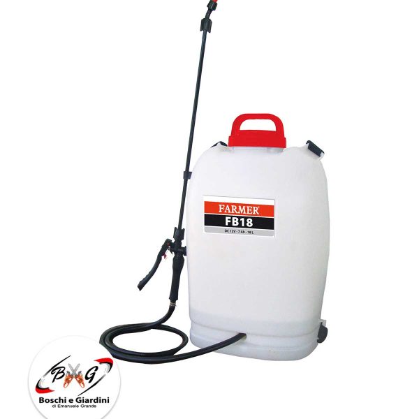 Pompa irroratrice a batteria Farmer FB18 - a spalla e completa di batteria