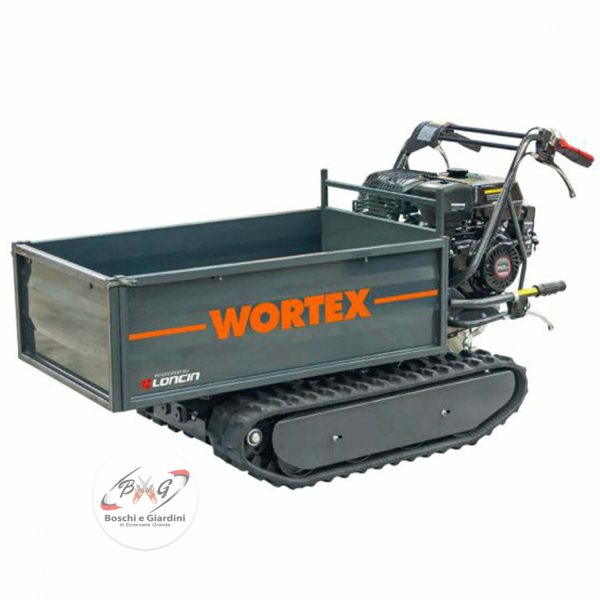 Motocarriola cingolata Wortex SFL500 con pedana - motore a benzina