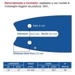 Barra laminata Maya a rocchetto passo 1-4" mini spessore 1.1 mm da 64 maglie