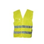 Gilet altavisibilità in poliestere giallo-Taglia unica