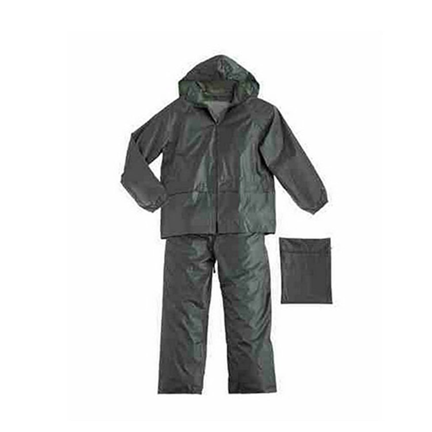 Impermeabile-poliestere-verde-giacca-e-pantalone Impermeabile poliestere verde-giacca e pantalone - immagine 1