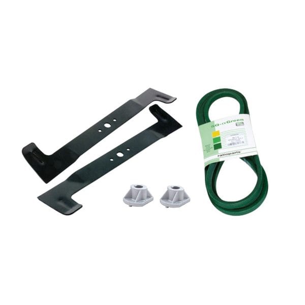 Set riparazione trattorino Twin Cut 92 cm lame-mozzi-cinghia piatto