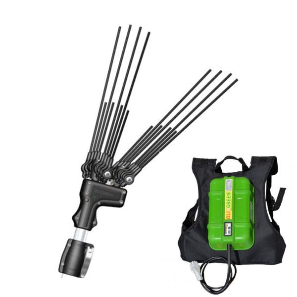Abbacchiatore Minelli Olivegreen 700 Plus con batteria Minelli a zaino