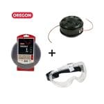 Set da giardino Oregon 646569 completo di testina-filo e occhiali protettivi