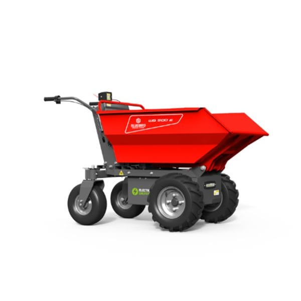 Motocarriola a batteria Blue Bird  WB500E con cassone Dumper e ribaltamento manuale con pistone