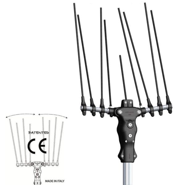 Abbacchiatore elettrico Olivegreen 500 PLUS in carbonio con cavo da 13 mt in dotazione