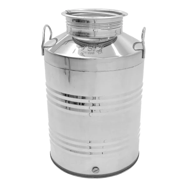 Fusto 50 Lt Inox Aggraffato Originale Contenitore Alimentare con Valvolina di Sfiato - Cod. 5240050